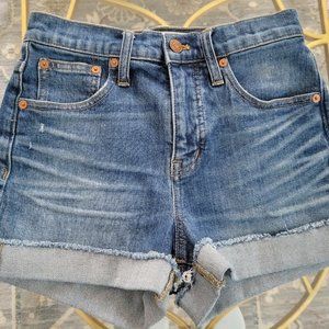 Madewell High-Rise Denim Cut-Off Jean Shorts. Glenoaks Wash. Sz 23